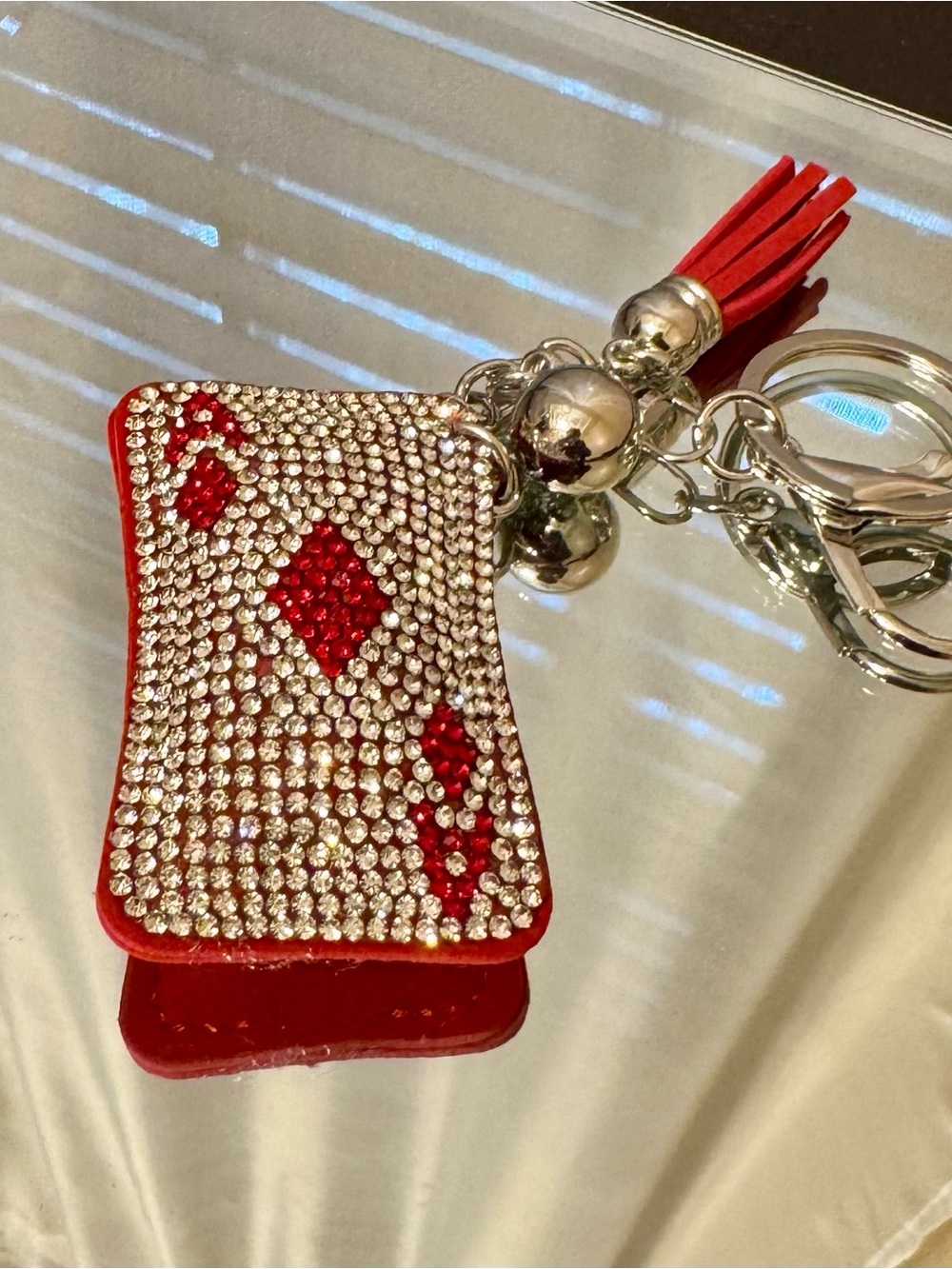 Red Ace of Spades bag charm